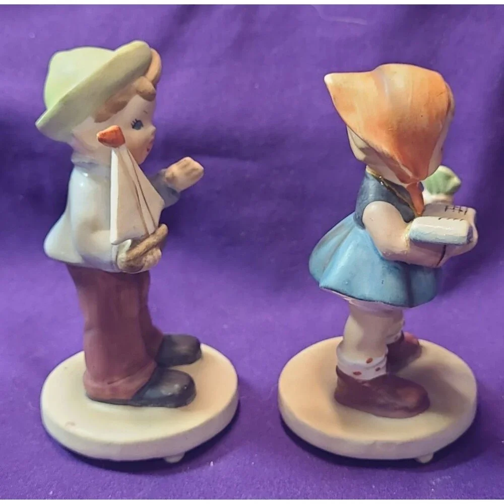 VTG Inarco 1964 Set Boy & Girl Figures E-1608 Japan 3 1/2” Tall